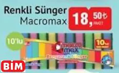 MACROMAX RENKLİ SÜNGER